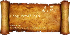 Leng Petúnia névjegykártya